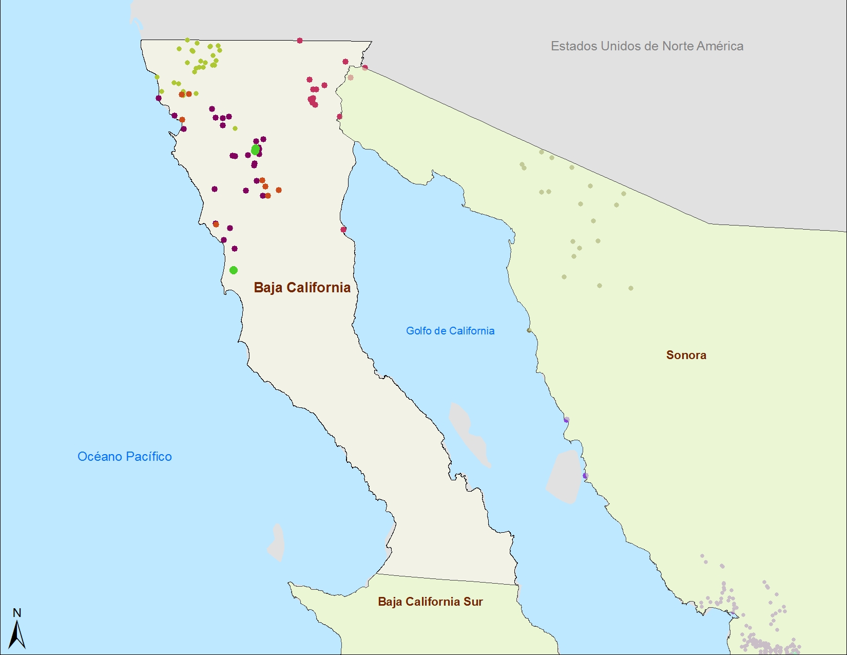 Mapa Baja California