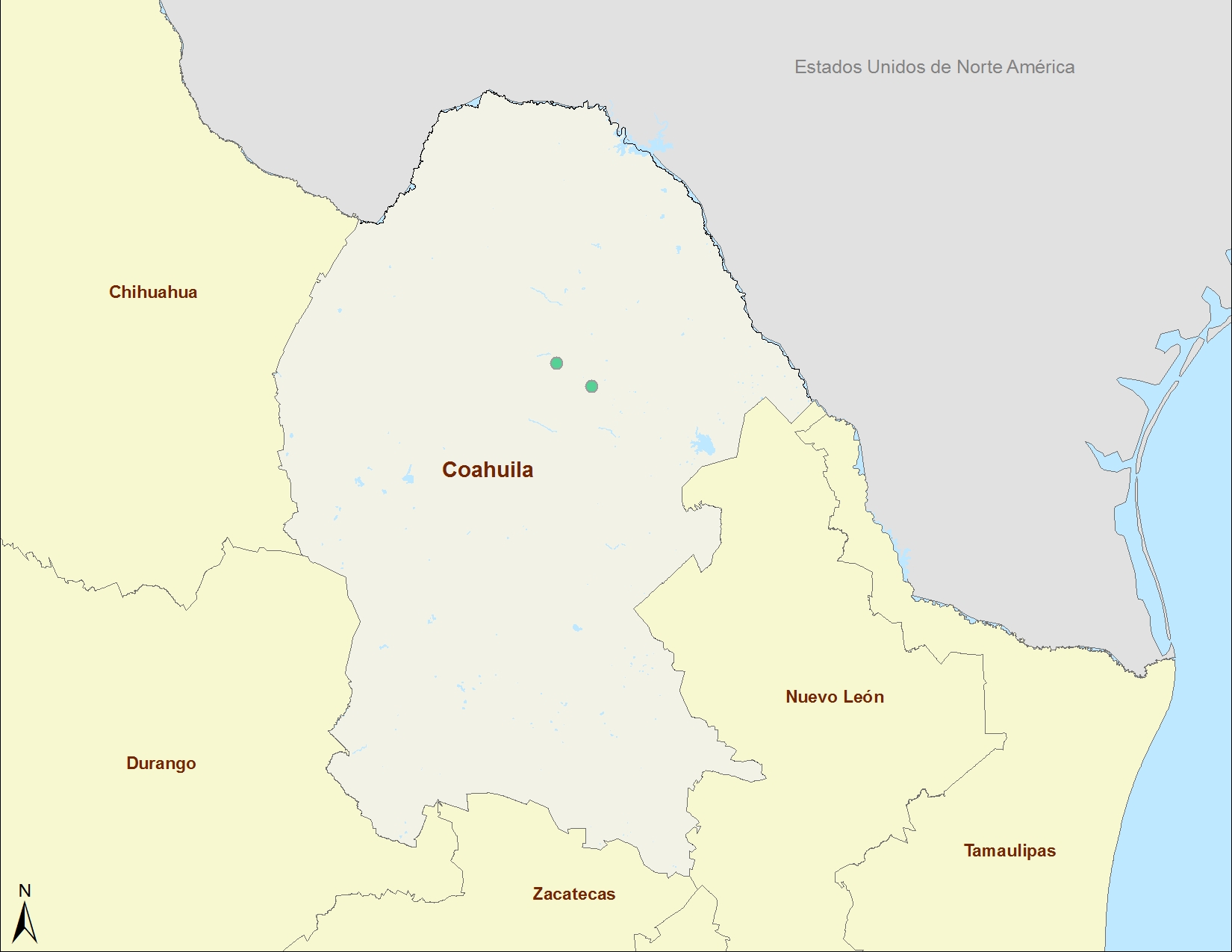 Mapa Coahuila De Zaragoza