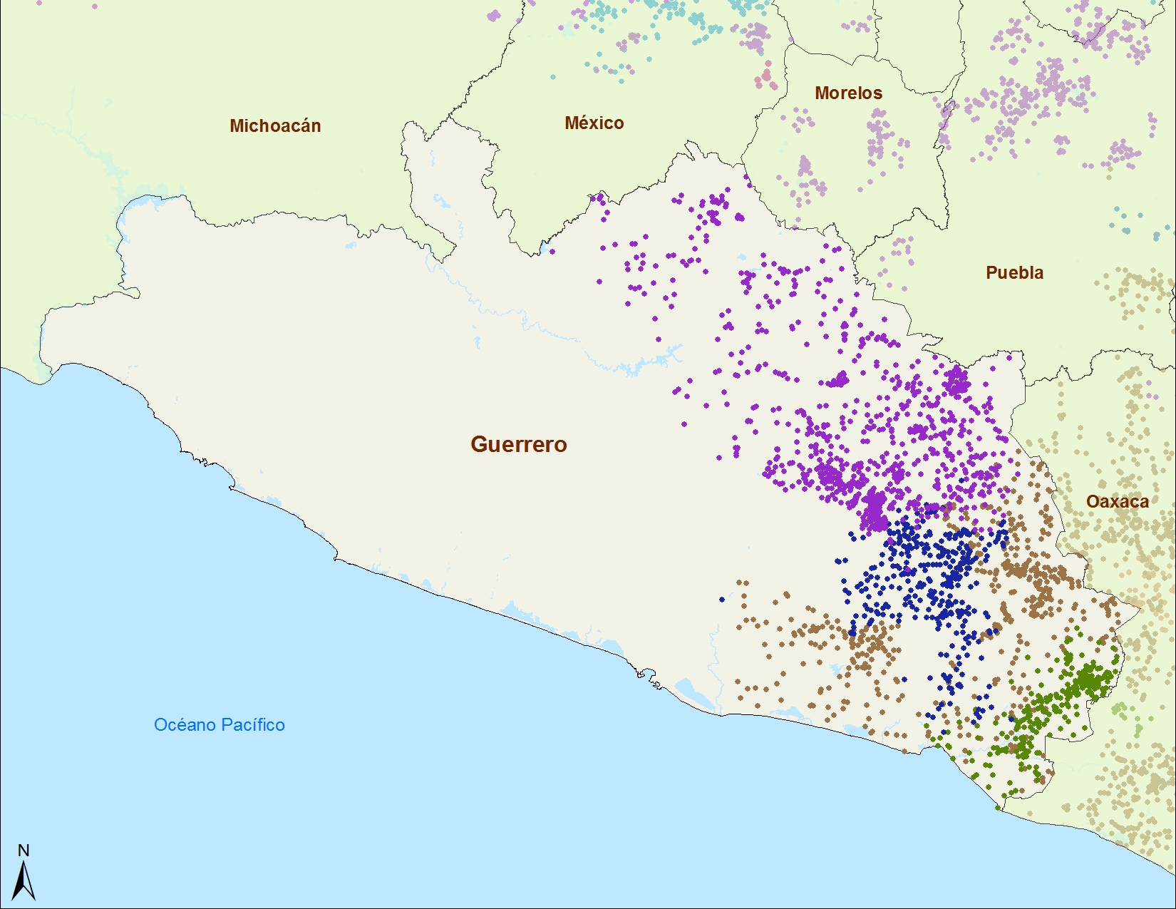 Mapa Guerrero