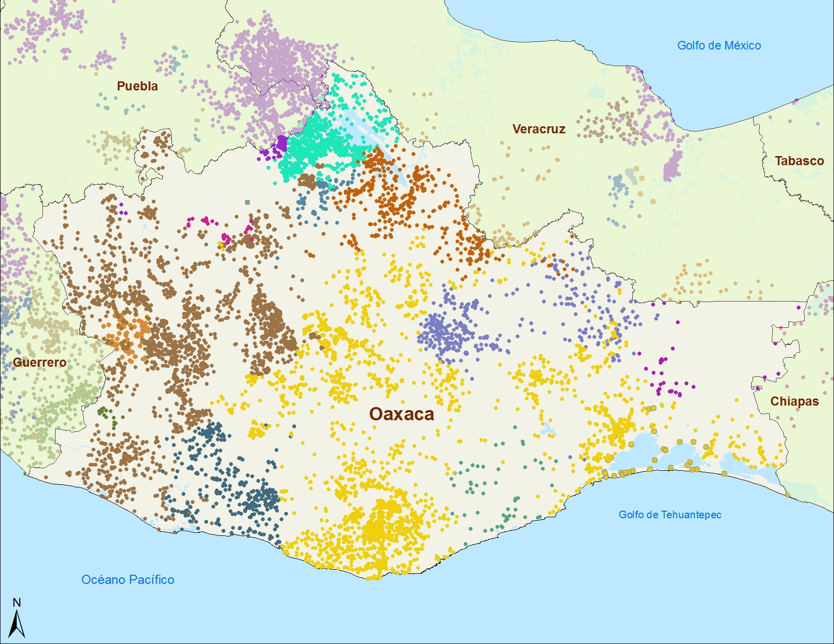 Mapa Oaxaca